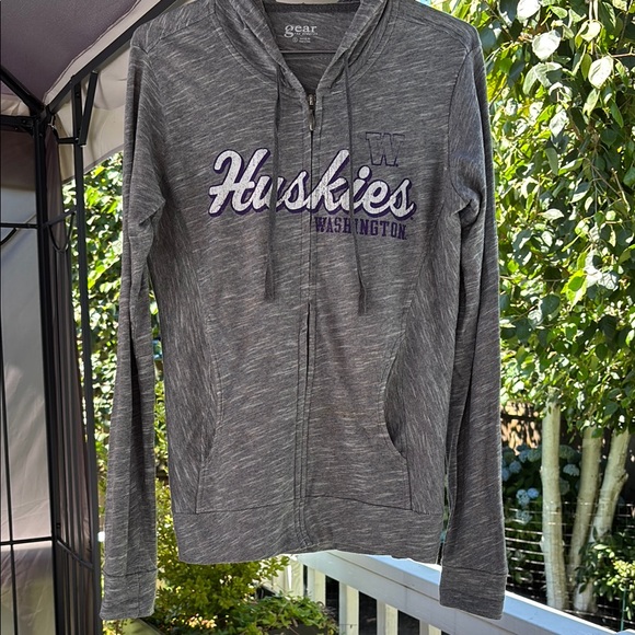 Gear For Sports Tops - UW Huskies Gear For Sports Sweatshirt Gray Zip Up Hoodie